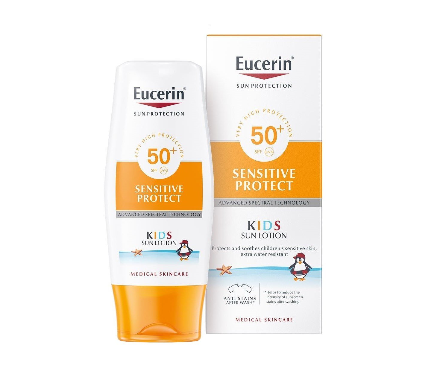 hacer clic Primitivo pago Eucerin Sun Sensitive Protect Kids Sun Loción SPF 50+ Bloq Solar x 150ml -  La Farma