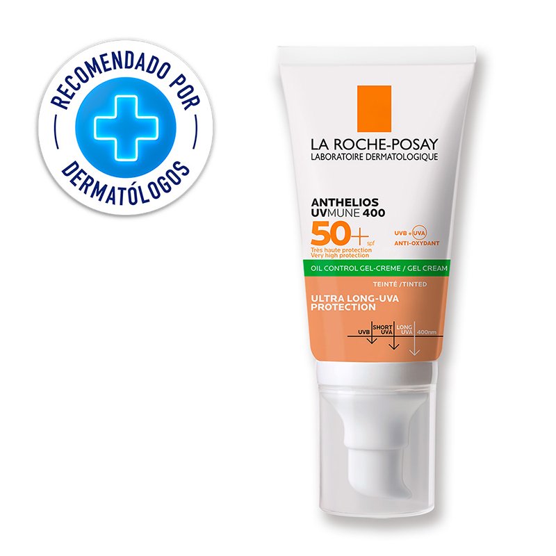 Anthelios Uv Mune Toque Seco Tinte x 50ml La Roche Posay Anthelios Uv Mune Toque Seco con Color SPF 50+ x 50ml - Imagen 1